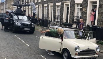 Car commercial shoot in Southwark